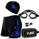 Swimming 泳衣套装 Men Cap Trunks Set Swimwear Swim Glasses