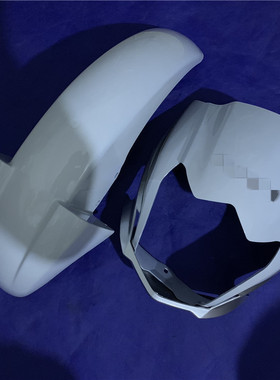 适用铃木公务车骏驰QS125-5G大灯GT125X导流罩前泥板头罩总成白色