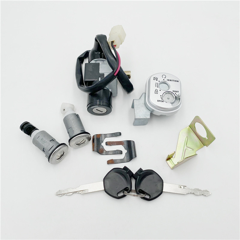 适用追梦电门锁wh125t-2套锁 茜茜公主e彩e影电门锁点火开关电源