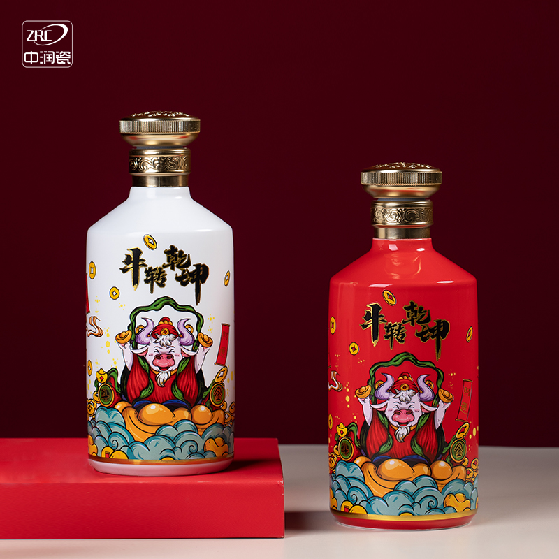 景德镇创意斤装茅型瓶家用酒壶