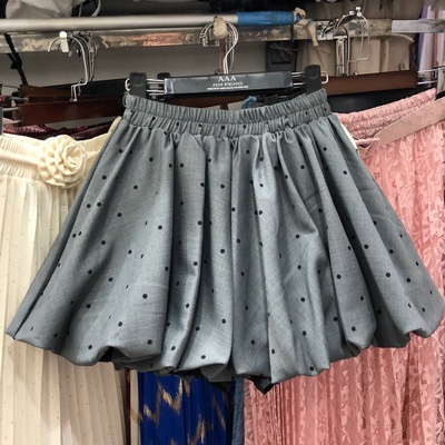 波点花苞裙女2026夏季新款高腰显瘦百搭休闲a字热裤