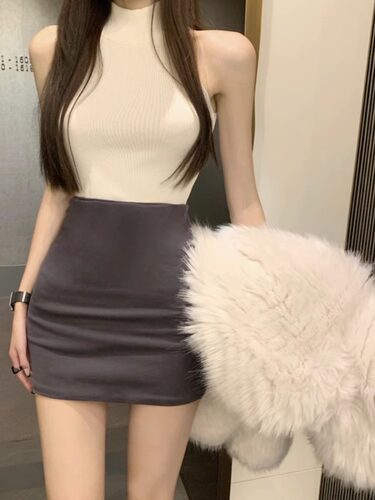 包臀短裙辣妹高腰半身裙子