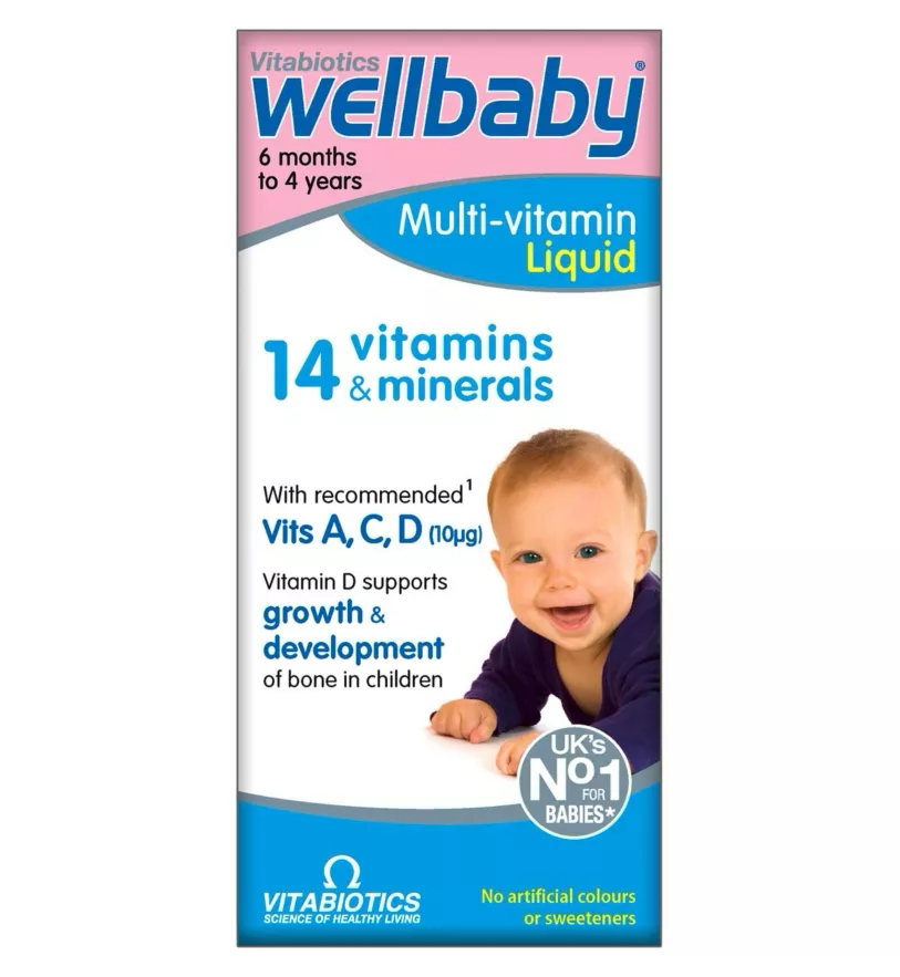 Vitabiotics Wellbaby液体婴儿复合维生素 6个月-4岁的宝宝,共6盒
