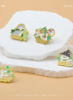 灵徽 原创MBTI周边16型猫格可爱小猫金属徽章胸针送朋友生日礼物