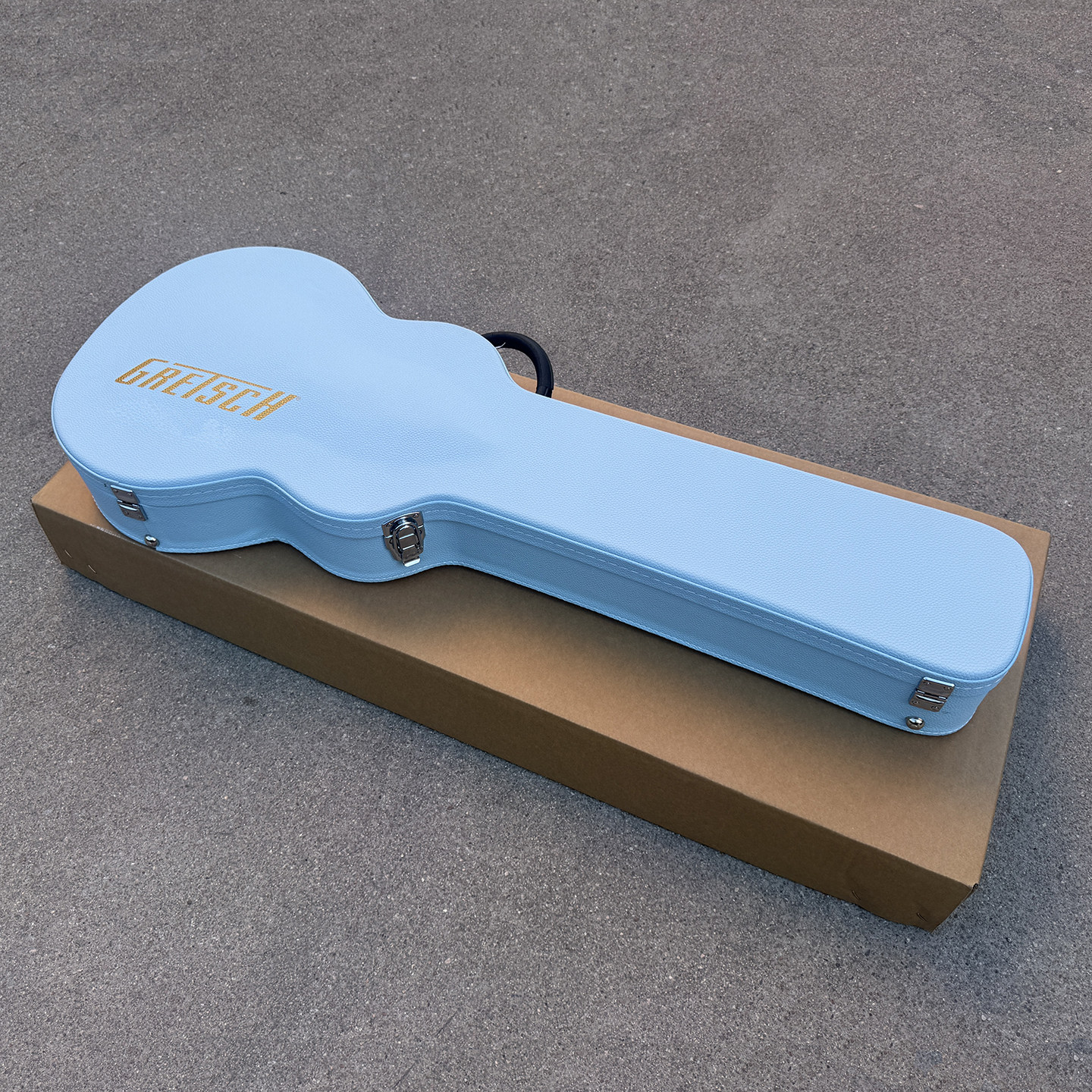 Gretsch格瑞士G5230T爵士电吉他鼓面琴盒 高档浅蓝色琴箱 吉他盒
