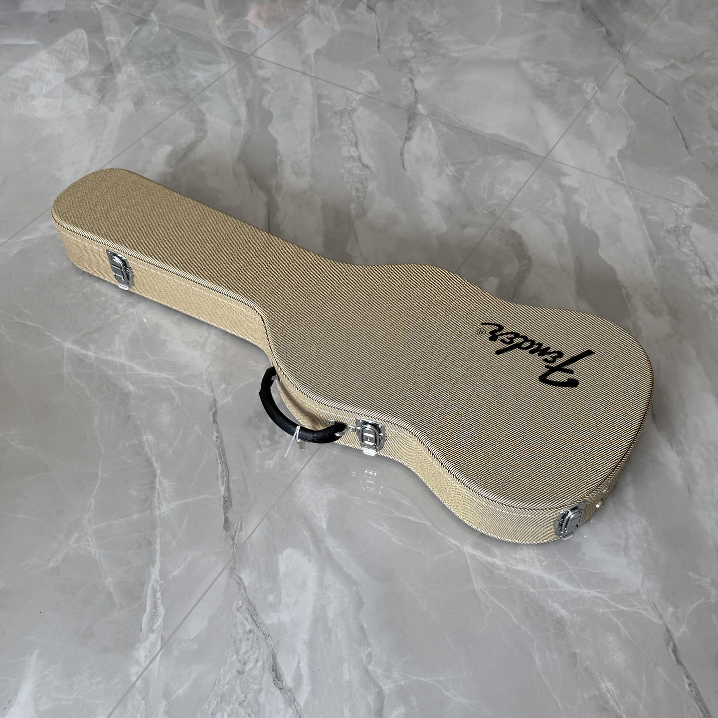 墨芬芬达 Fender电吉他琴盒 ST/TELE专用琴箱 高档黄纹带锁吉他盒