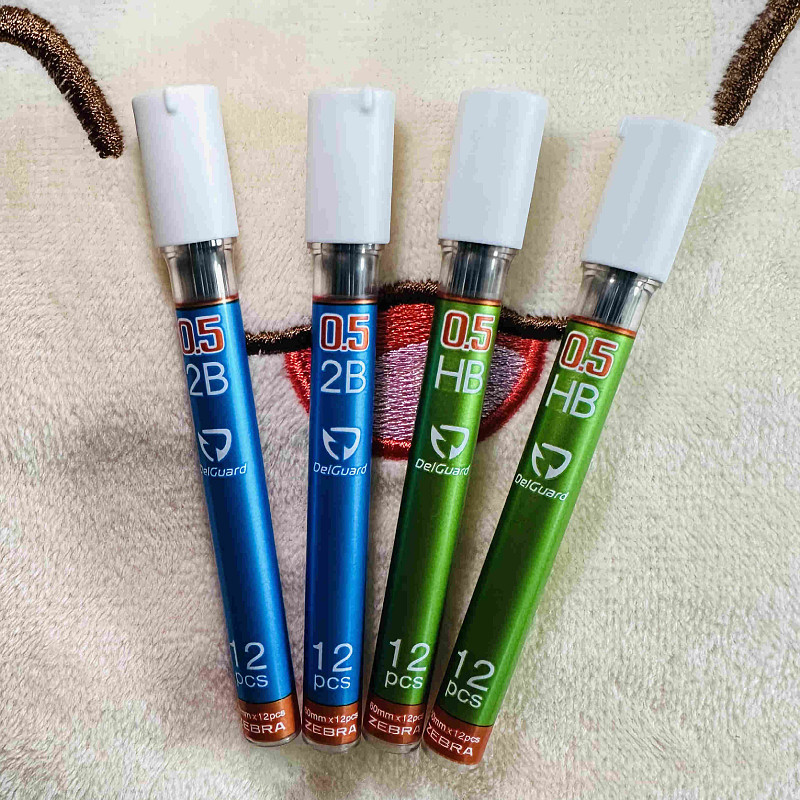 日本zebra斑马铅芯0.5自动铅笔芯不易断芯2b/hb活动铅笔笔芯替芯