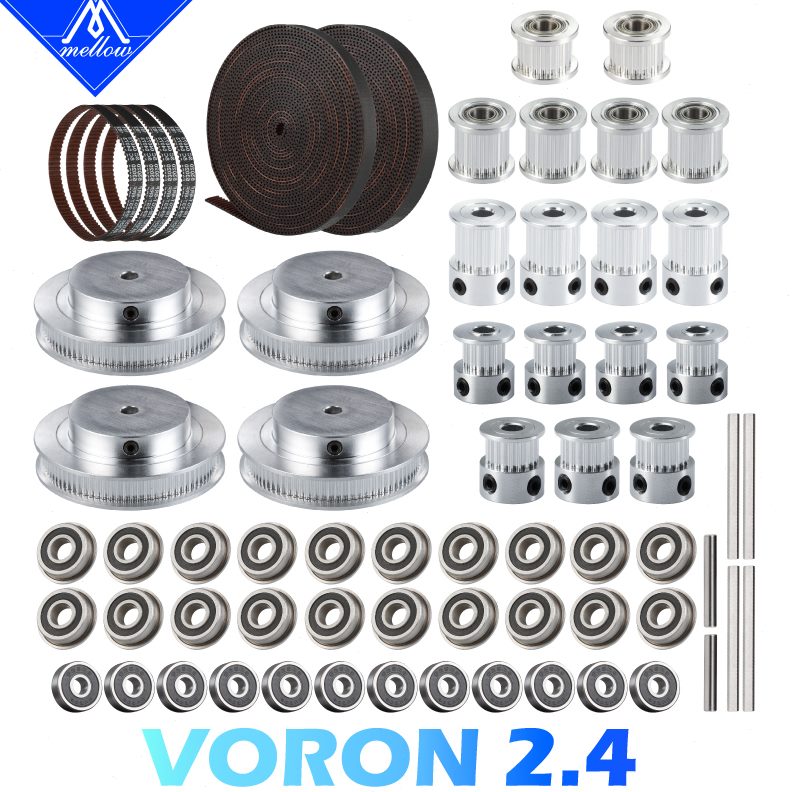 Mellow3D打印机配件Voron24 R1R2 2GT Gates皮带同步轮惰轮套件