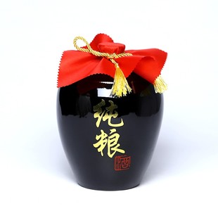 家用酒坛酒罐密封黑釉烤花纯粮多用处宜兴1斤2斤3斤5斤土陶酒