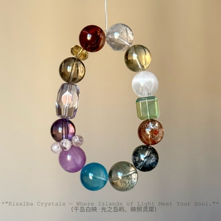 金发晶 Kisalba ·秘境花园· 能量多宝水晶手串 紫水晶 黄水晶