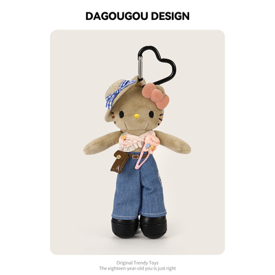 哈喽kitty包包挂件黑皮长腿kt猫