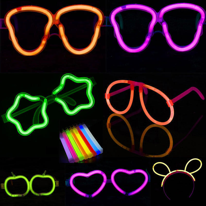 荧光棒爱心发光眼镜星星冷光头箍