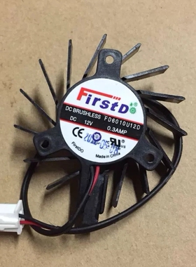 原装FD6010U12D 12V 0.30A 3线双滚珠静音显卡风扇孔距26MM直径44