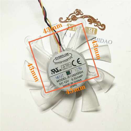 全新华硕R128015SH 3850 9400 9500 9800GT 12V CPU显卡散热风扇