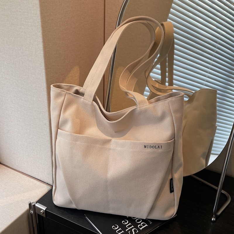 帆布包包女2025新款大学生托特包百搭大容量上课包休闲通勤单肩包,箱包皮具/热销女包/男包,时尚帆布包,淘宝优惠券,粉丝福利购,淘宝优惠卷