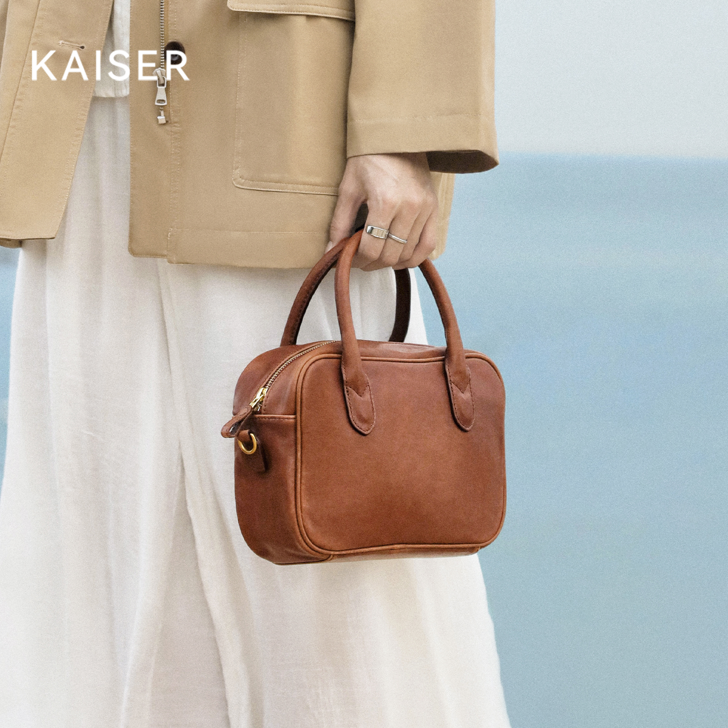 KAISER凯撒保龄球包水晶植鞣牛皮