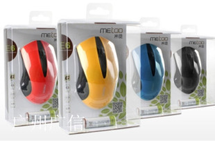 正品metoo米徒E6无线鼠标 2.4G 绿极光送原装电池 笔记本通用