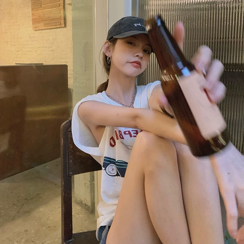 Жилет, летняя футболка без рукавов, коллекция 2022