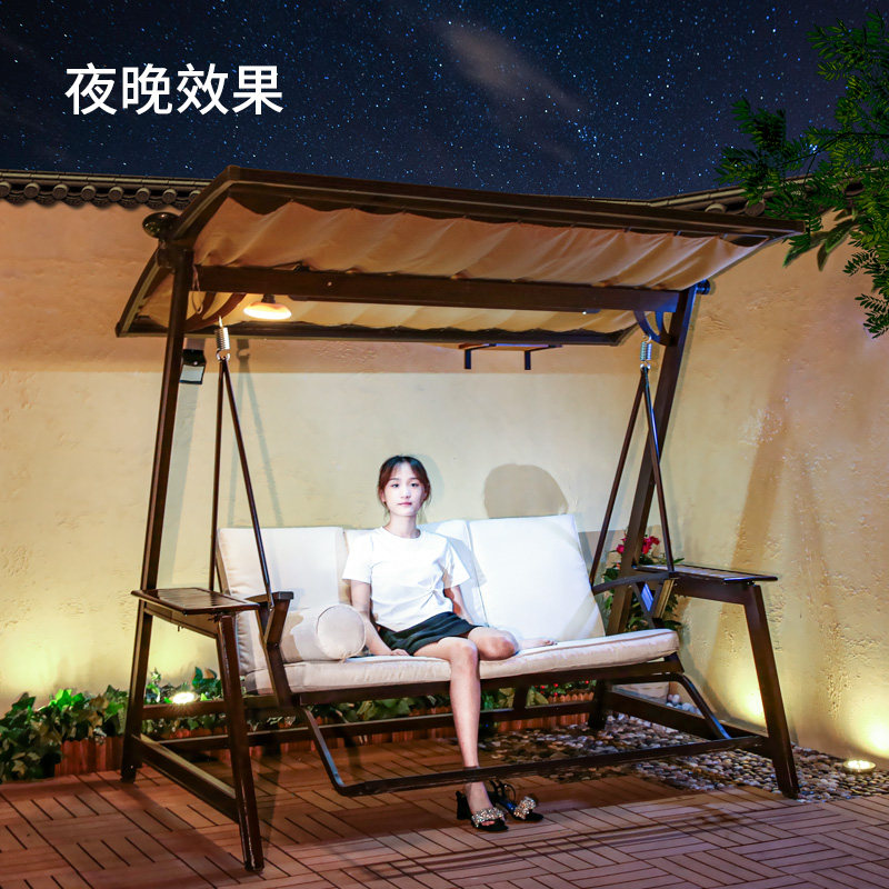 凤朝皇 户外秋千摇椅庭院吊椅家用阳台休闲花园吊床铁艺铸铝室外