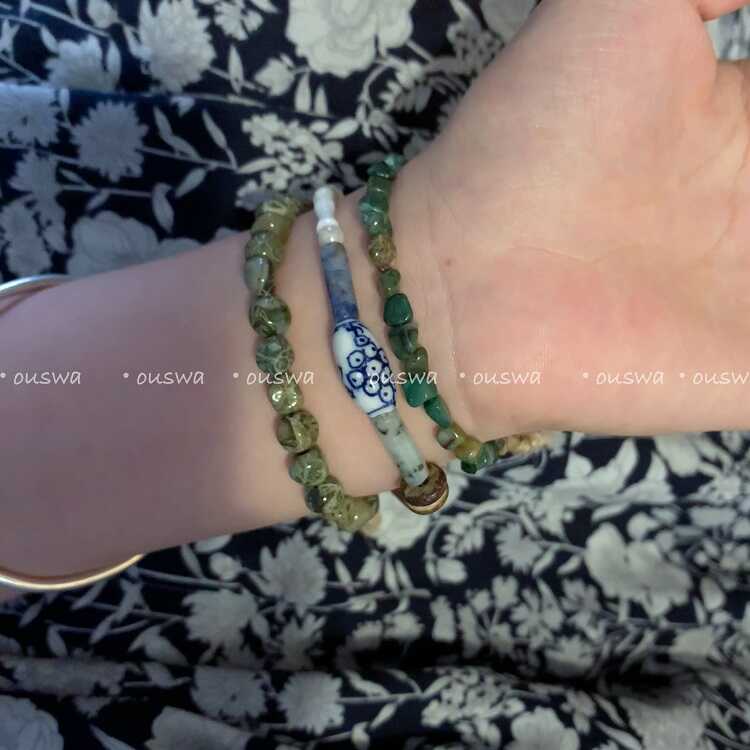 新中式手串ouswa天然石复古