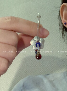 ouswa原创[toki]数不尽的喜欢和浪漫，日系复古花朵vintage耳环耳