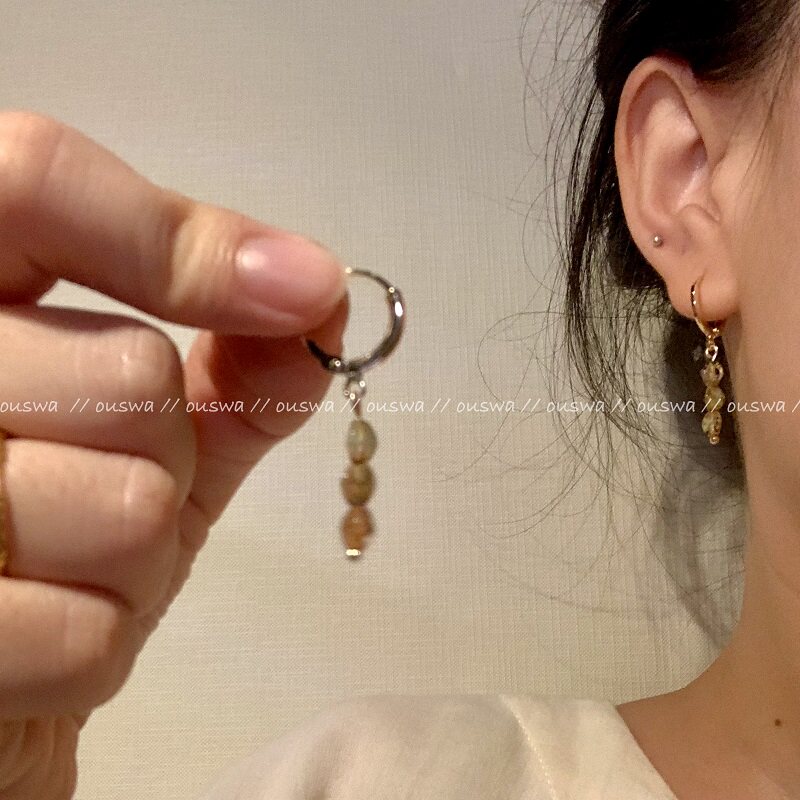ouswa耳饰定制《烤香草》原创配古着侘寂复古vintage小众耳环耳夹,饰品/流行首饰/时尚饰品新,耳环,淘宝优惠券,粉丝福利购,淘宝优惠卷