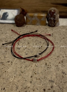 ouswa原创*【我愿意做一尾鱼】一支草 小众极简925银情侣手链手绳