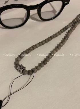 ouswa原创【落下的灰烬】冷淡ins灰色高级感手工可调节锁骨链项链