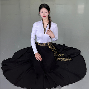 新款蒙古族舞蹈演出服大裙摆民族舞表演服女艺考服装成人练习长裙