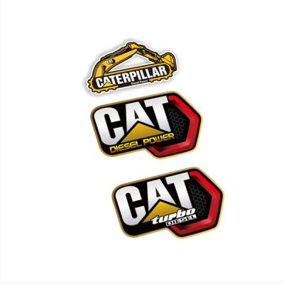 定做贴纸适用于CAT卡特挖机机身贴纸支持定制防水LOGO车贴7479