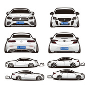 定做车贴适用于22奔驰E260Ecoupe 2016款 别克君威定制反光贴6775