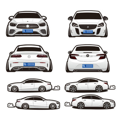 定做车贴适用于22奔驰E260Ecoupe 2016款别克君威定制反光贴6775