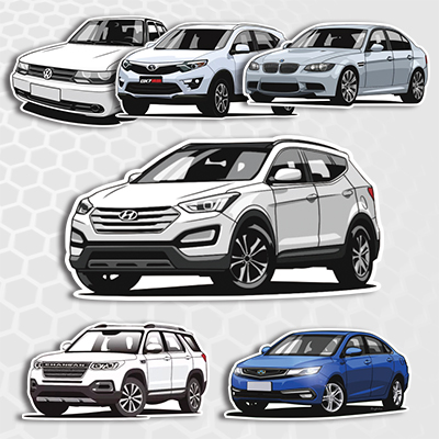 汉魂贴纸适用现代途胜IX35 IX25越野SUV东南长安CS75捷达车贴3923