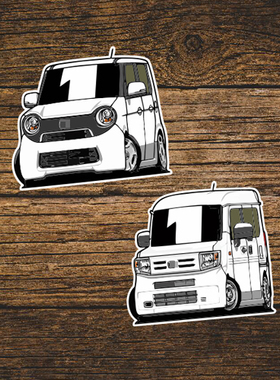 支持定做适用于N-VAN本田N-ONE汽车贴纸支持定制贴纸钥匙扣 7209