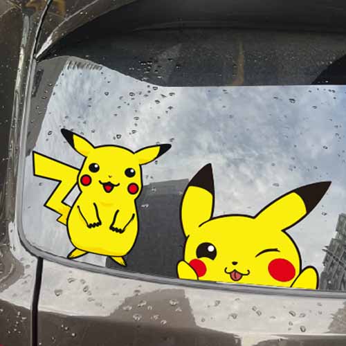 汉魂贴纸适用Pikachu皮卡丘遮挡划痕车身贴纸玻璃车身贴纸 5653
