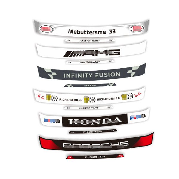 汉魂贴纸适用于BELL SE07 rs7卡丁车头盔定制镜片贴纸 6583