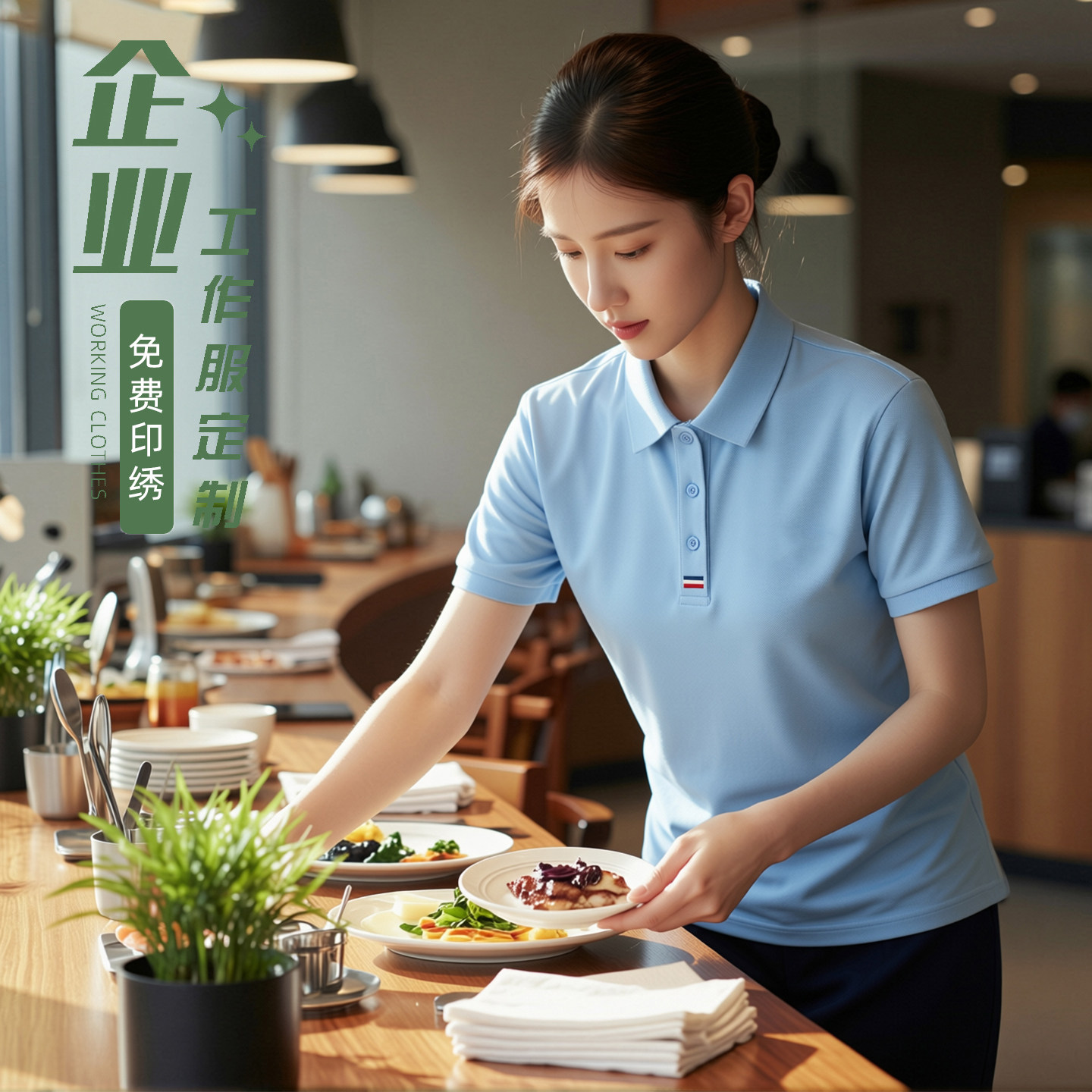 夏季短袖Polo衫定制印字LOGO
