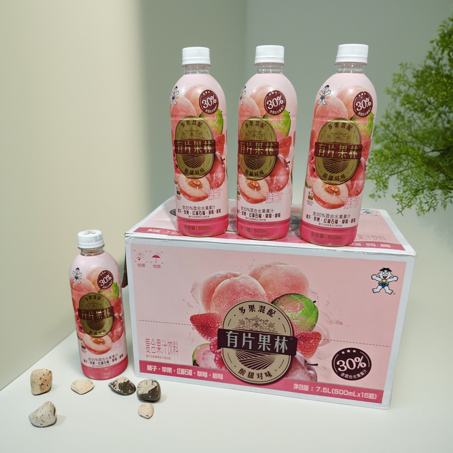 旺旺新品有片果林混合口味500ml瓶装夏天冰镇爆款解渴果汁饮料