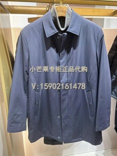 毛皮风衣翻领水貂毛皮衣88VKB8279040 Satchi沙驰2023秋冬男装 正品