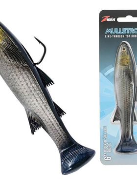 美国进口Zman Mulletron LT 4.5”泳饵软饵带钩 耐斯咬材质路亚饵