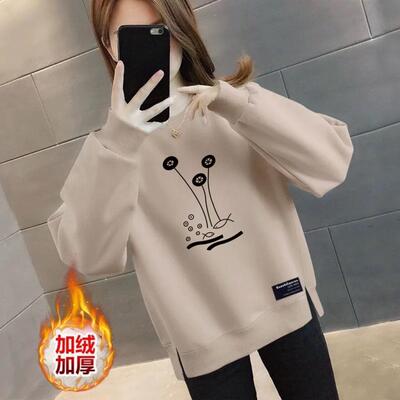 清仓外贸卫衣加绒厚中年妈