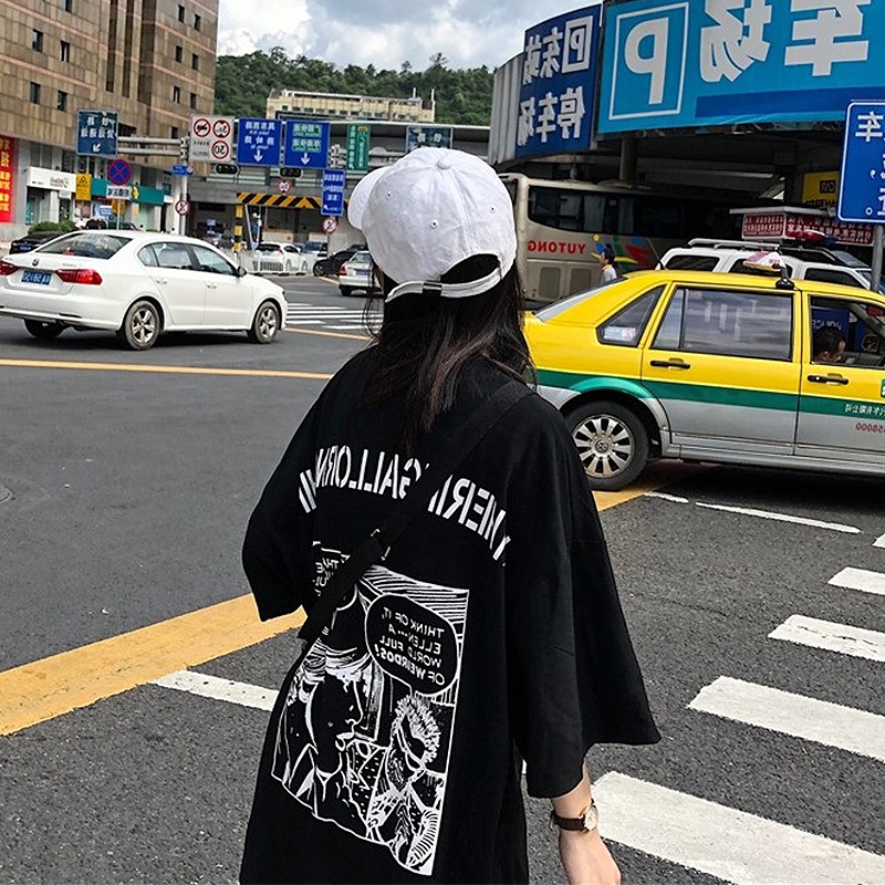 古着感少女欧货大版短袖女韩版t恤12.90元包邮