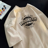 韩版 美式 夏季 t恤女2026新款 宽松显瘦洋气减龄上衣潮 复古妈妈短袖