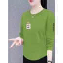 清仓中老年妈妈装 t恤叠穿宽松显瘦圆弧下摆规则上衣休闲 外穿女装