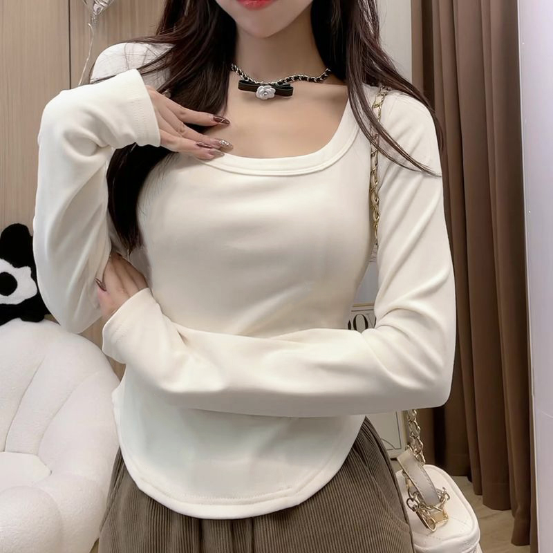 短款长袖t恤女203新春秋装冬