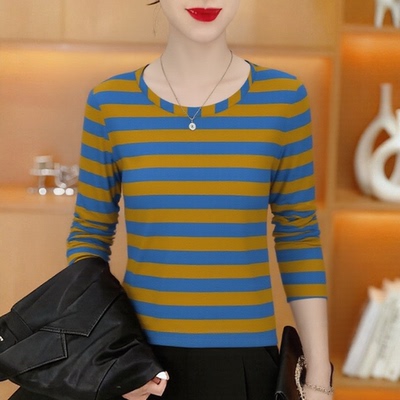 清仓中老年印花显瘦减龄打底衫