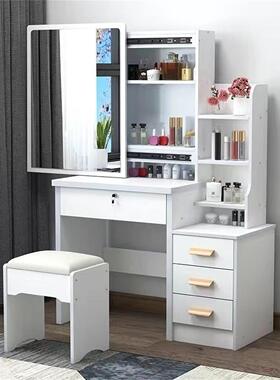 化妆台带灯推拉化妆台ins风化妆桌妆台设计可推拉简易卧室一体