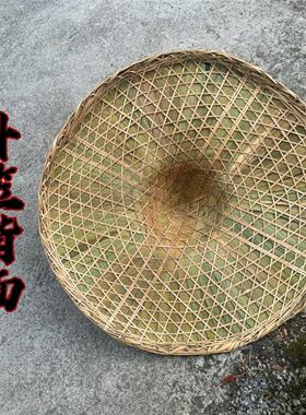 大檐竹编斗笠帽粽叶防雨遮阳帽