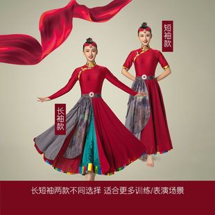 成人大摆长裙表演服 演出服女水袖 2025新款 藏服舞蹈服小莹老师同款