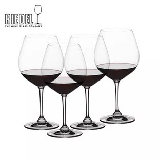 葡萄酒杯 Riedel醴铎水晶玻璃通用红酒杯家用香槟杯2只礼盒装